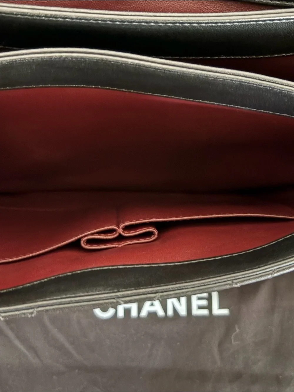 Large CHANEL Trendy CC Lambskin leather Shoulder Bag Black with Gold Hardware
